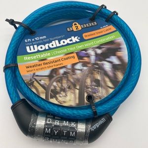 Wordlock Braided steel cable 6ft x 10mm weather resistant coating